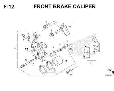 F12 Front Brake Caliper Thumb