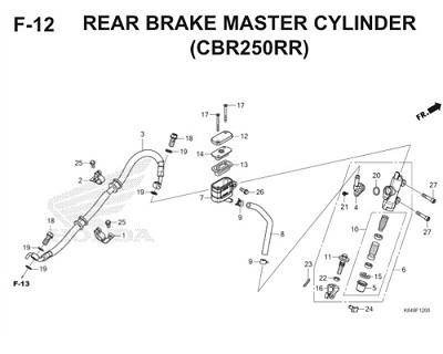 F12 Rear Brake Master Cylinder Thumb