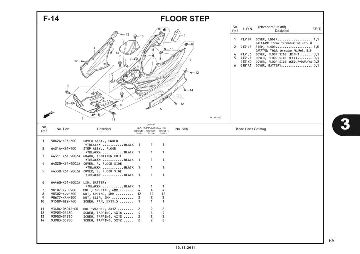  F14 Floor Step