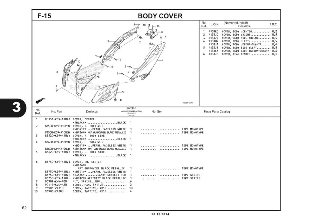  F15 Body Cover