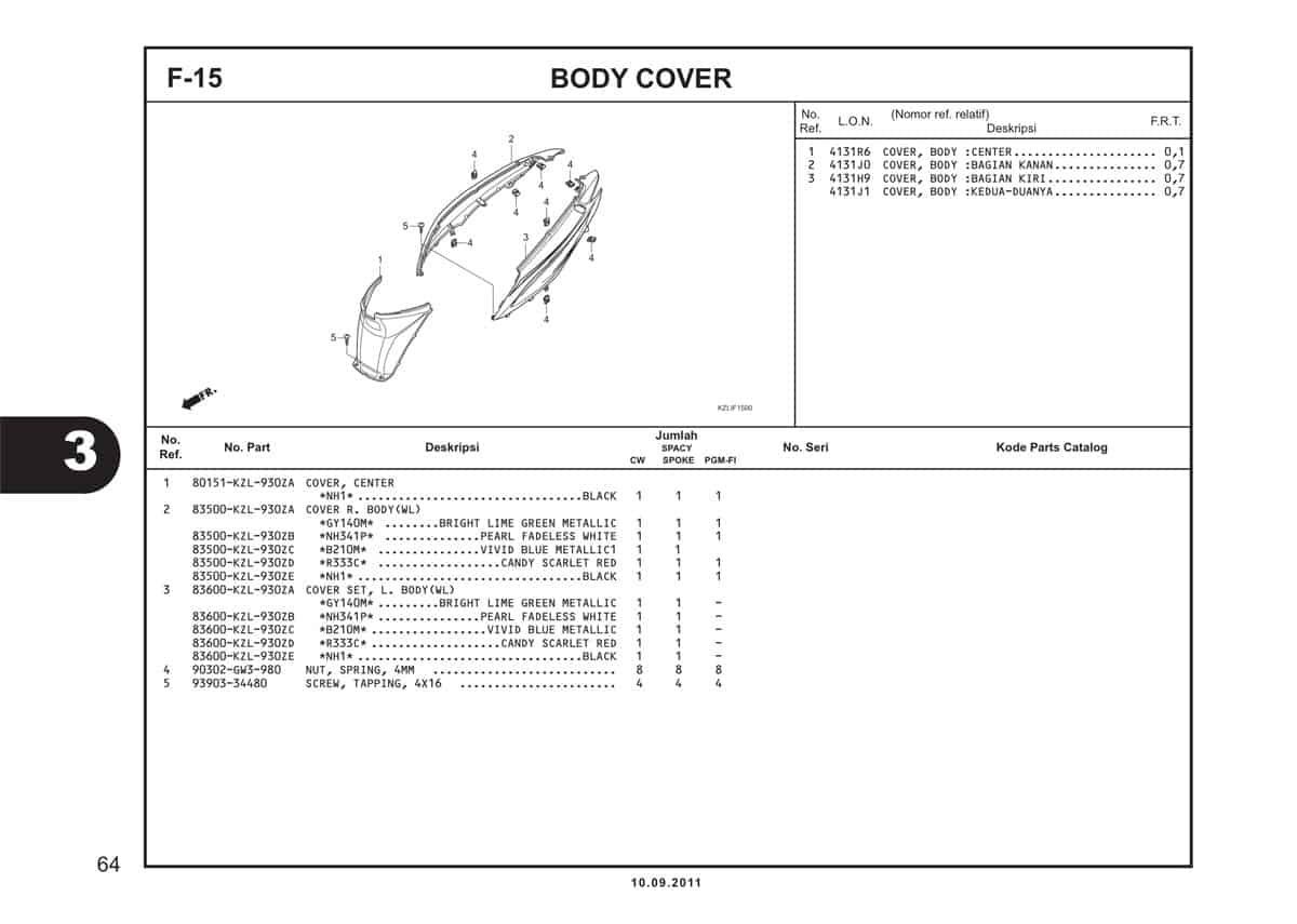  F15 Body Cover