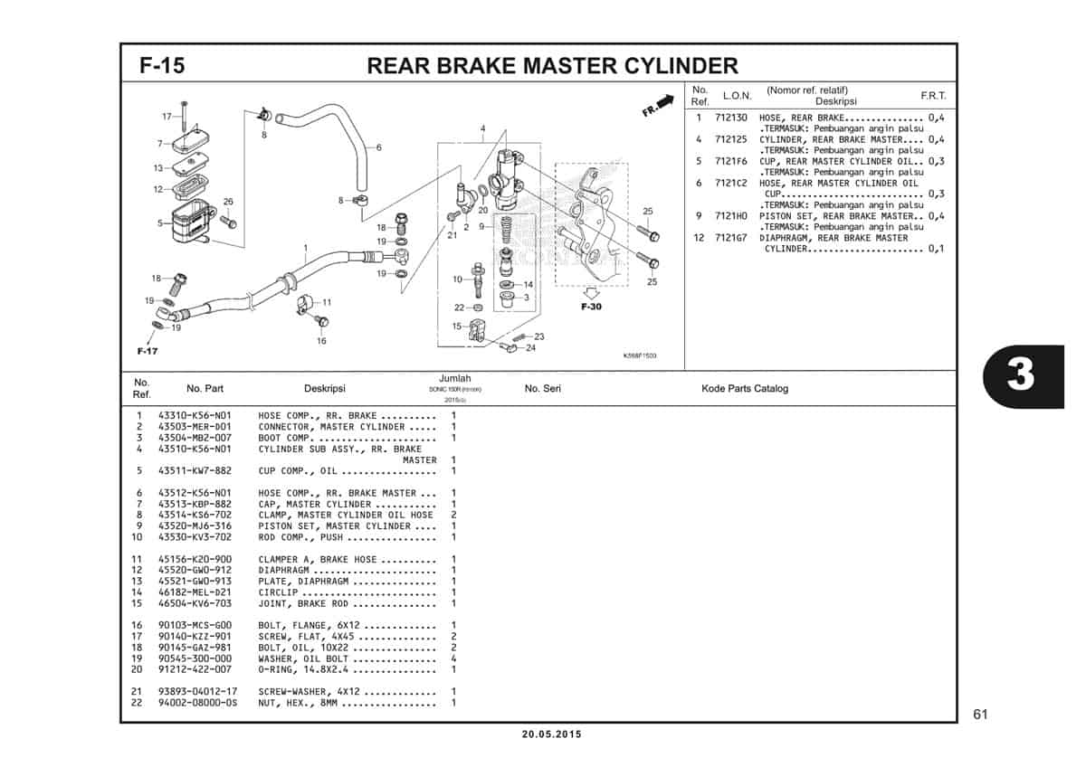  F15 Rear Brake Master Cylinder 1