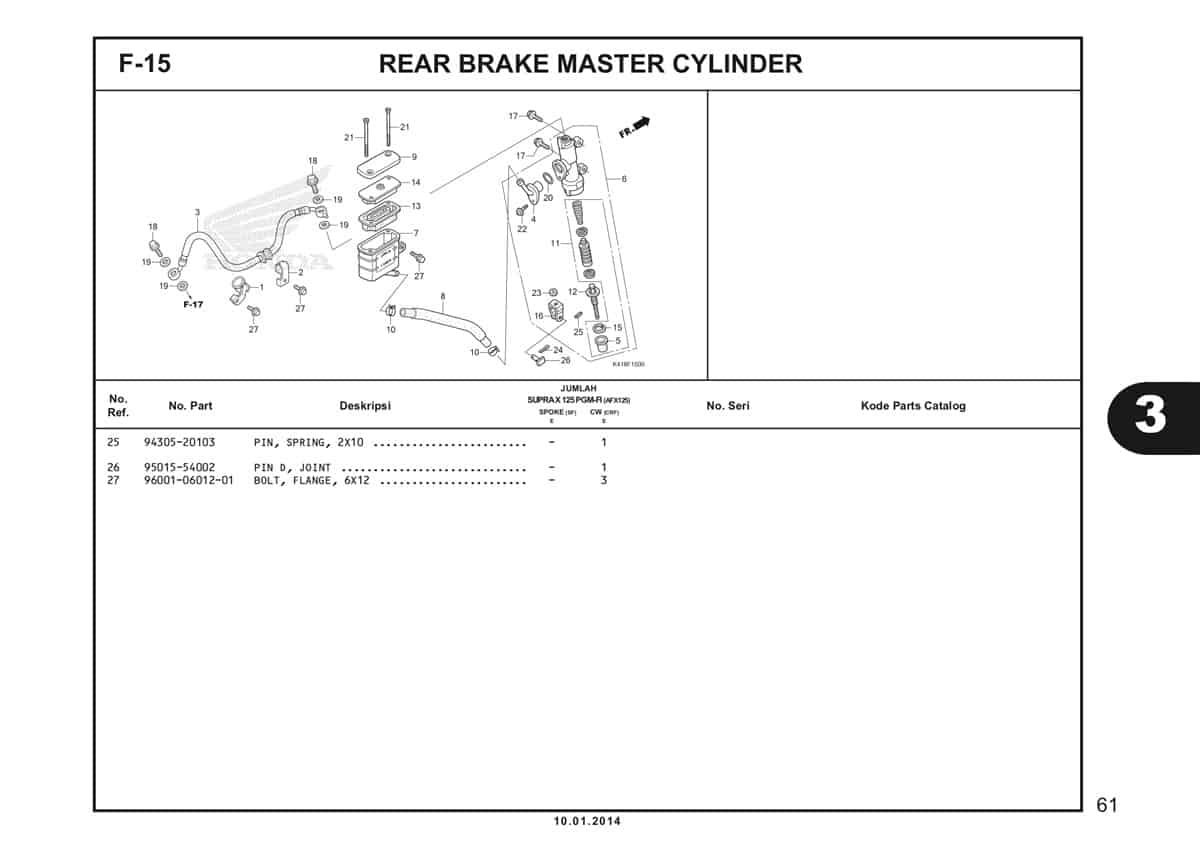  F15 Rear Brake Master Cylinder 2