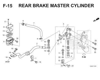 F15 Rear Brake Master Cylinder Thumb