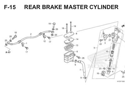 F15 Rear Brake Master Cylinder Thumb