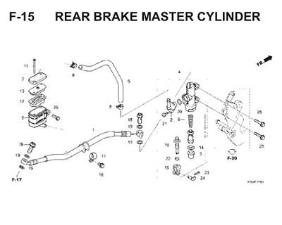 F15 Rear Brake Master Cylinder Thumb