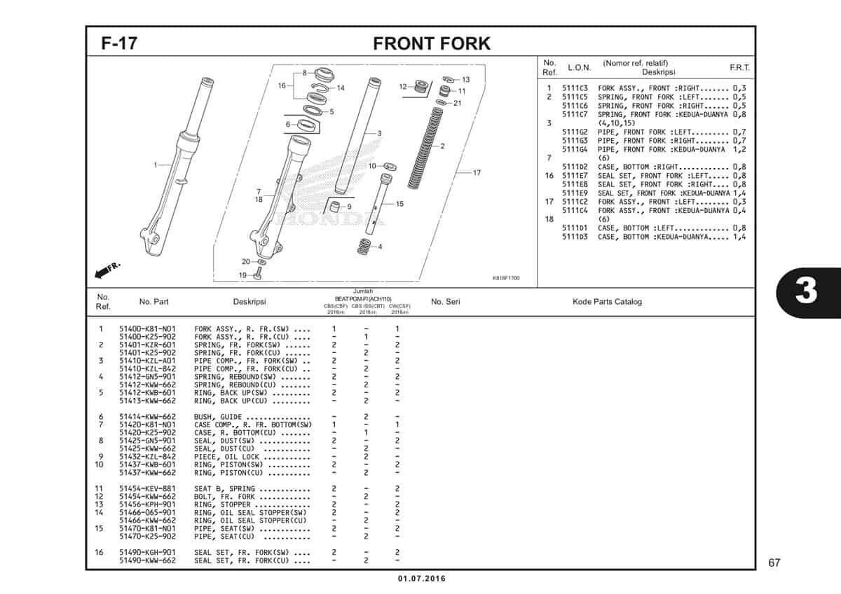  F17 Front Fork 1