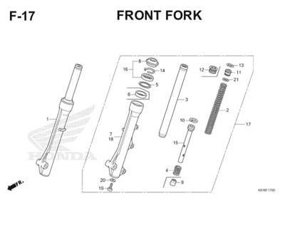 F17 Front Fork Thumb