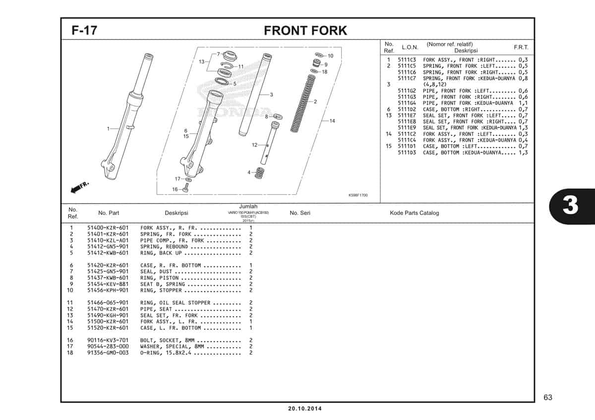  F17 Front Fork