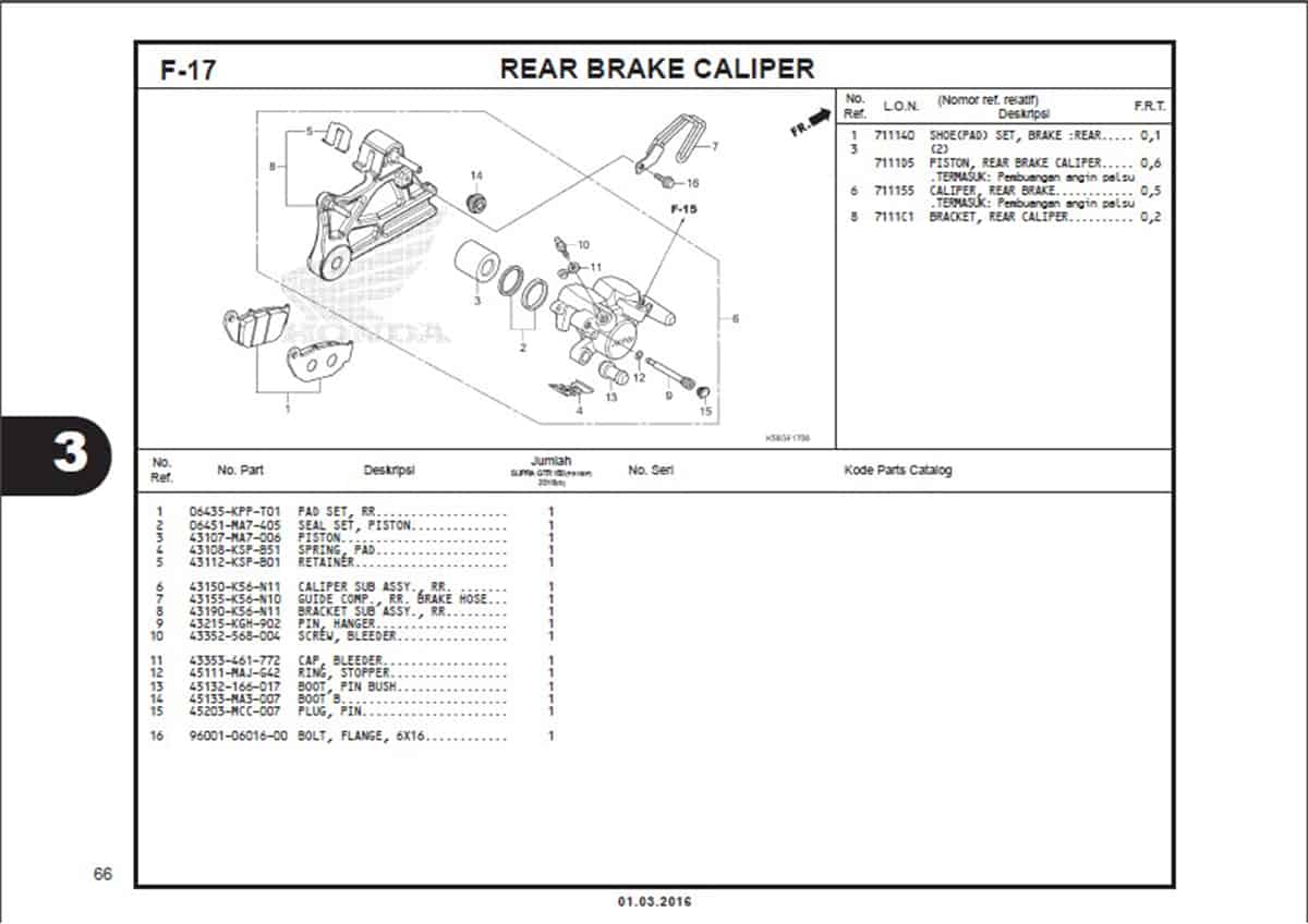 F17 Rear Brake