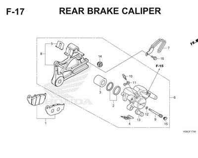 F17 Rear Brake Caliper Thumb