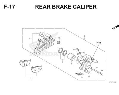 F17 Rear Brake Caliper Thumb