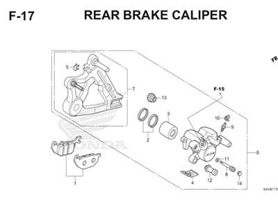 F17 Rear Brake Caliper Thumb