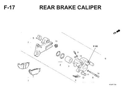 F17 Rear Brake Caliper Thumb