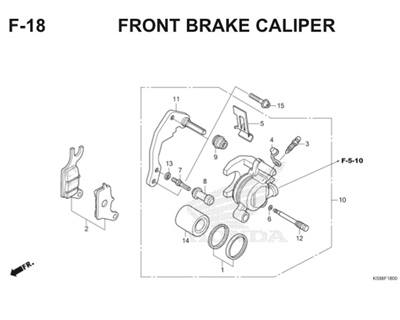 F18 Front Brake Caliper Thumb