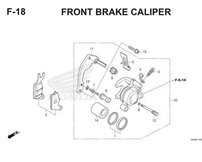 F18 Front Brake Caliper Thumb