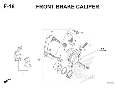 F18 Front Brake Caliper Thumb