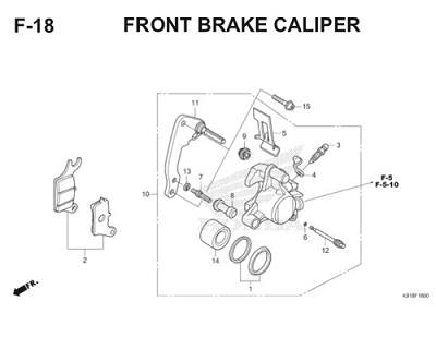 F18 Front Brake Caliper Thumb