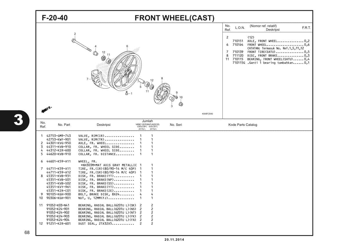 F20 40 Front Wheel