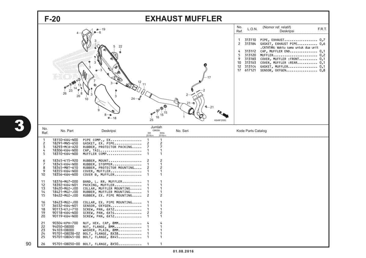  F20 Exhaust Muffler