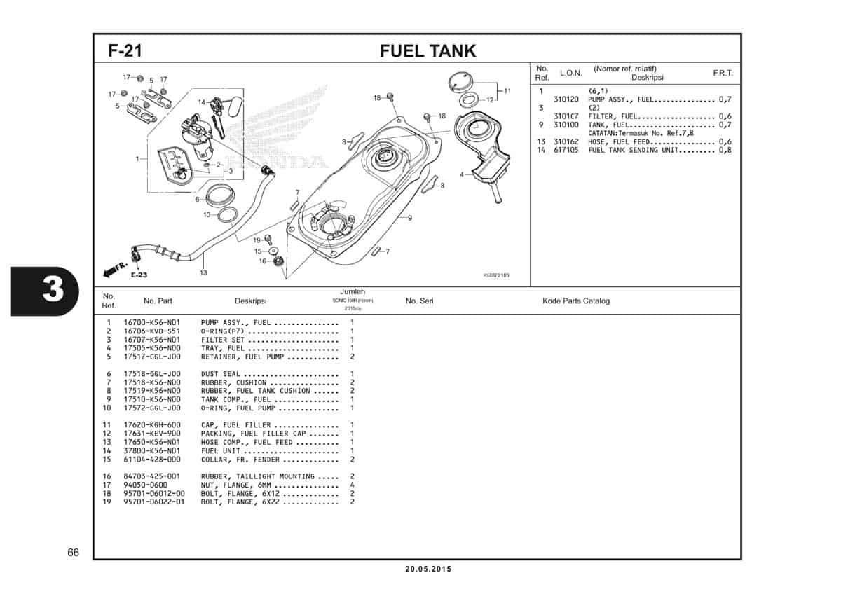  F21 Fuel Tank