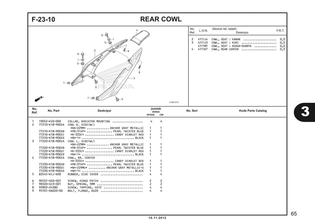  F23 10 Rear Cowl