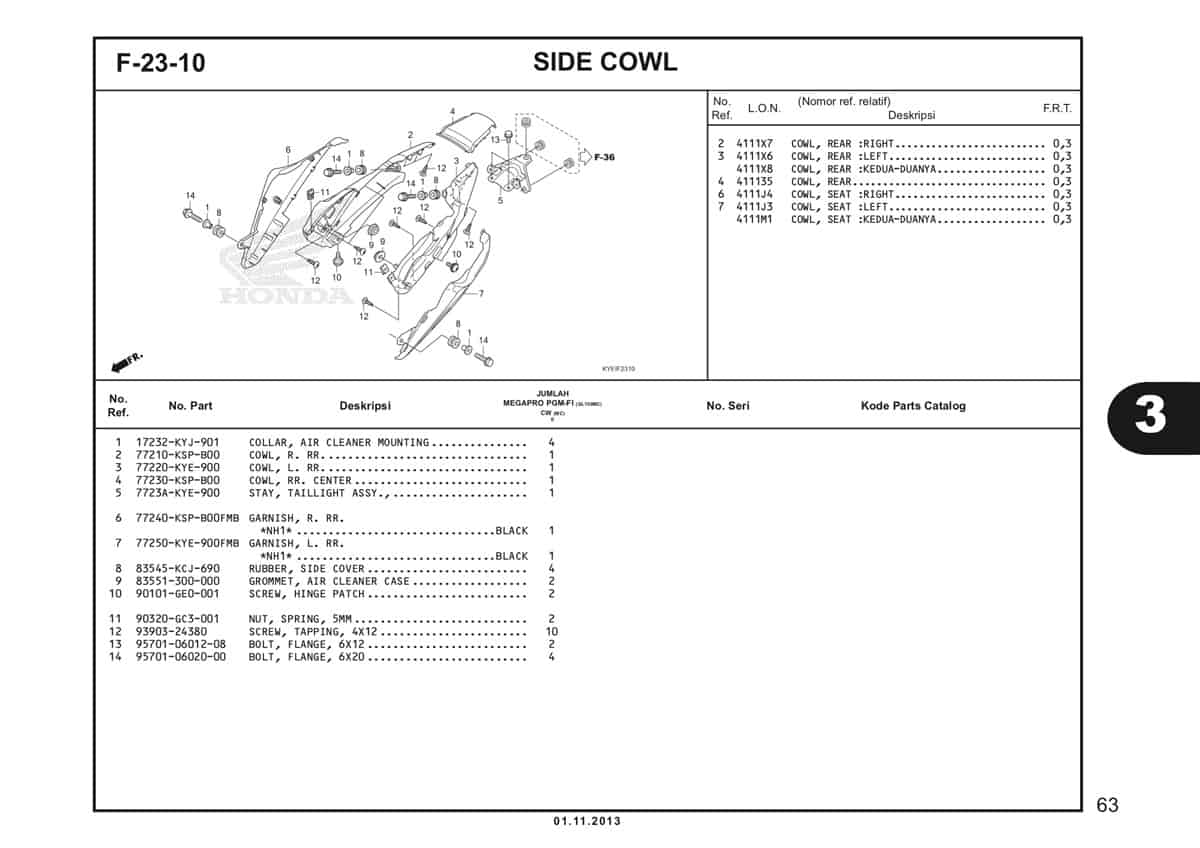  F23 10 Side Cowl