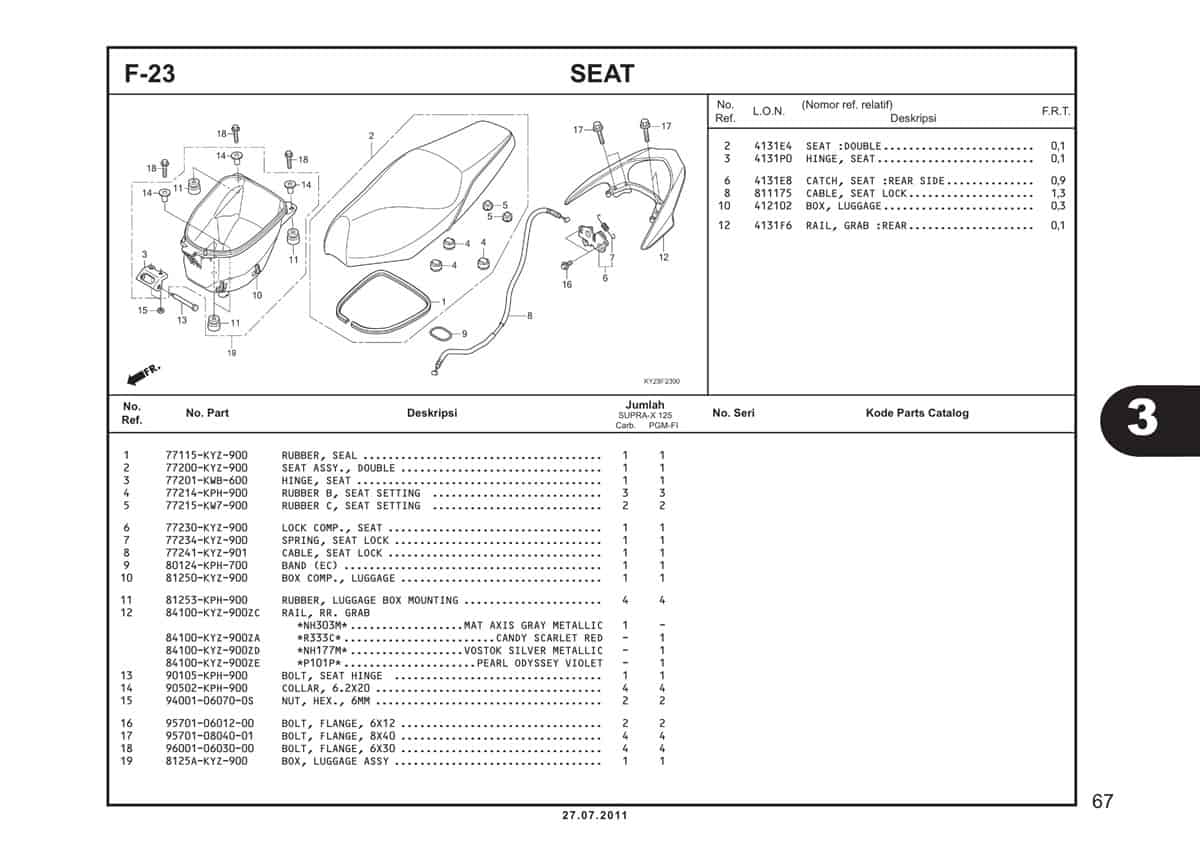  F23 Seat