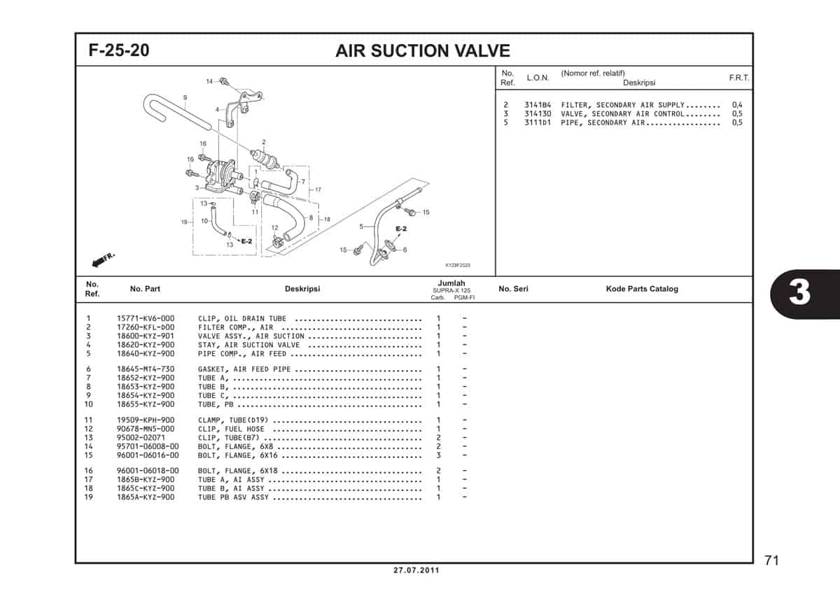  F25 20 Air Suction Valve