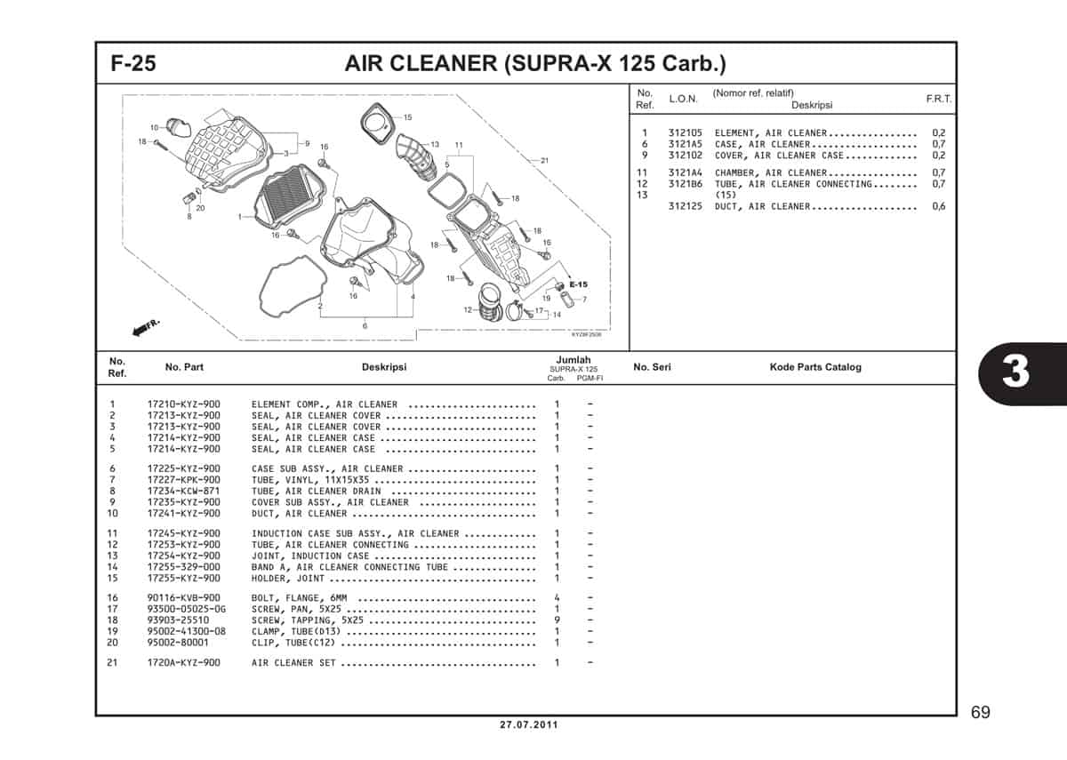  F25 Air Cleaner