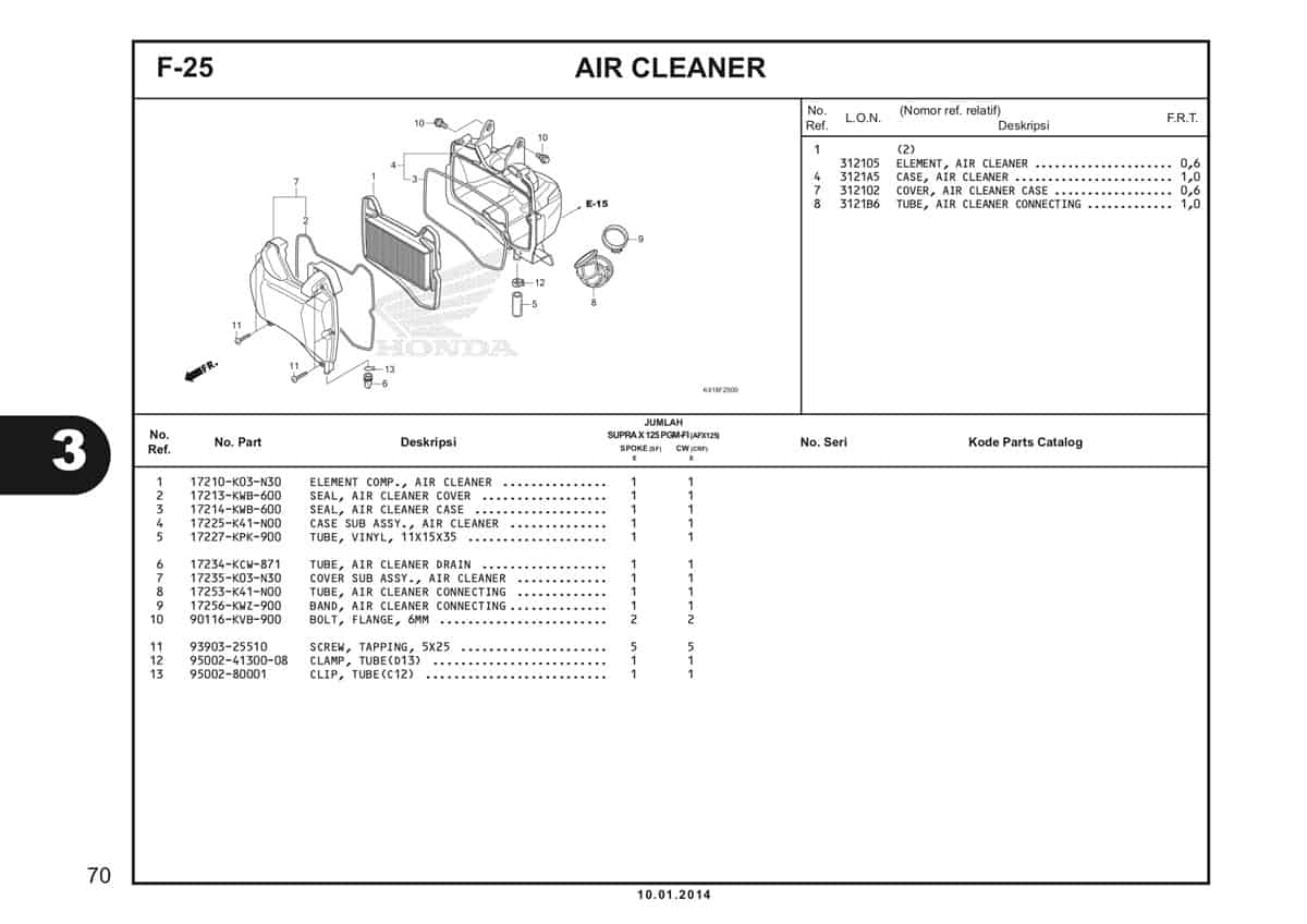  F25 Air Cleaner