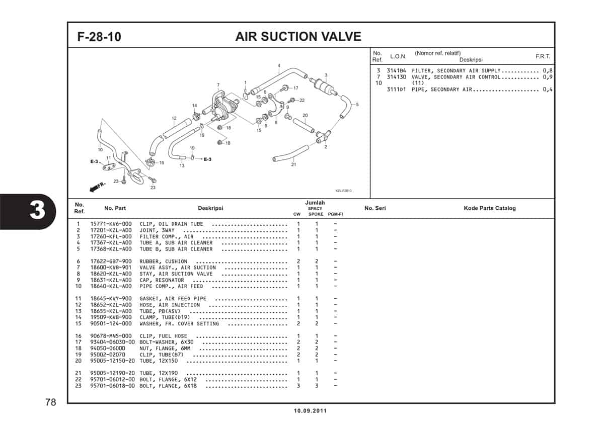  F28 10 Air Suction Valve