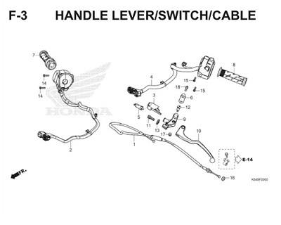 F3 Handle Lever Switch Cable Thumb