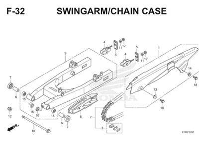 F32 Swingarm Chain Case Thumb