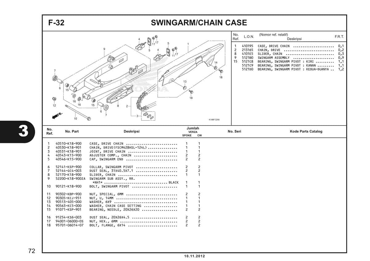  F32 Swingarm Chain Case