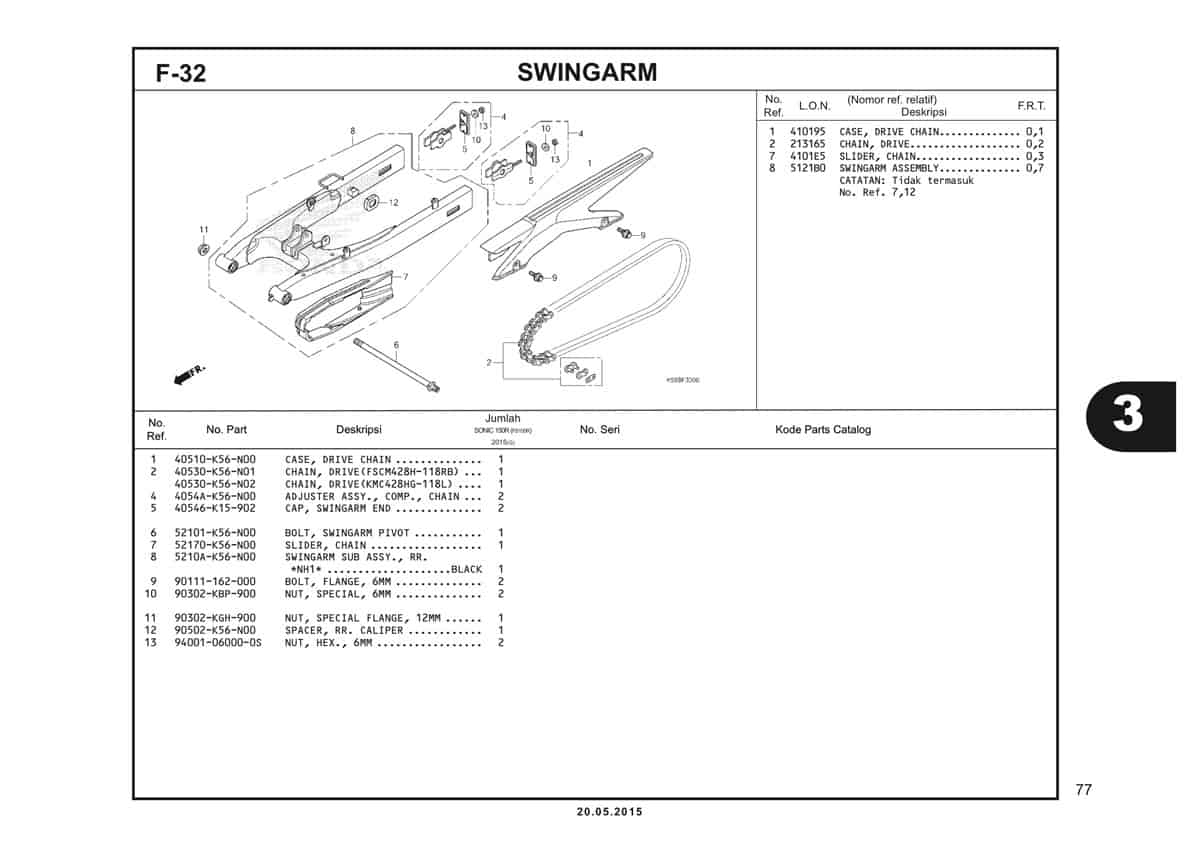  F32 Swingarm