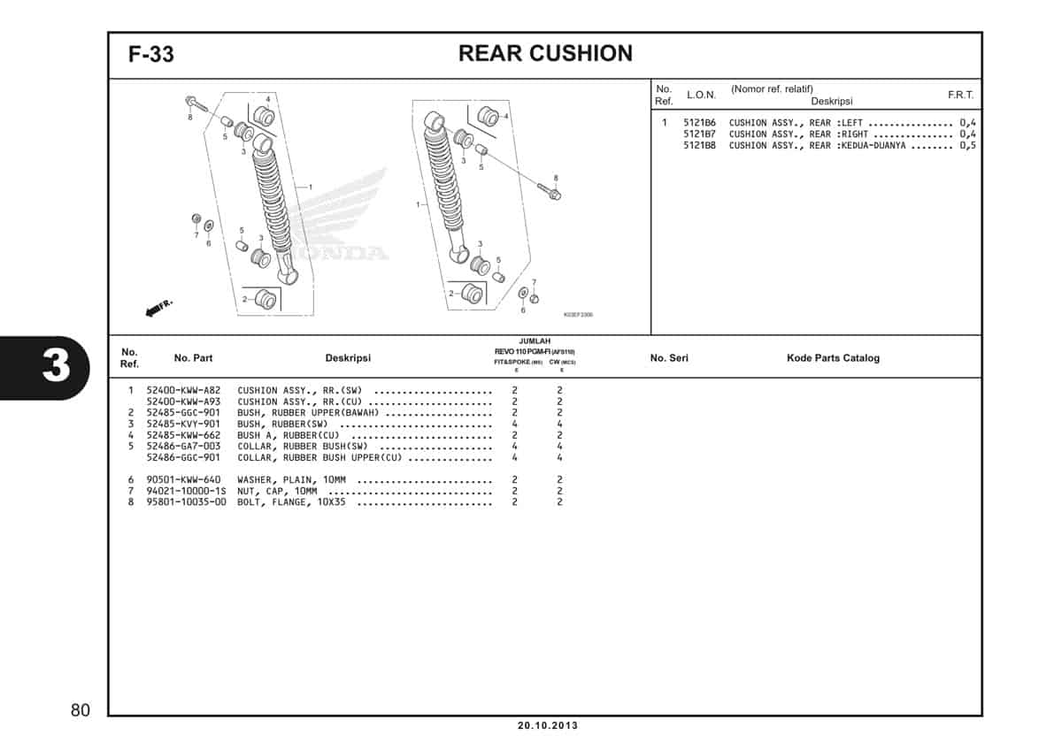  F33 Rear Cushion