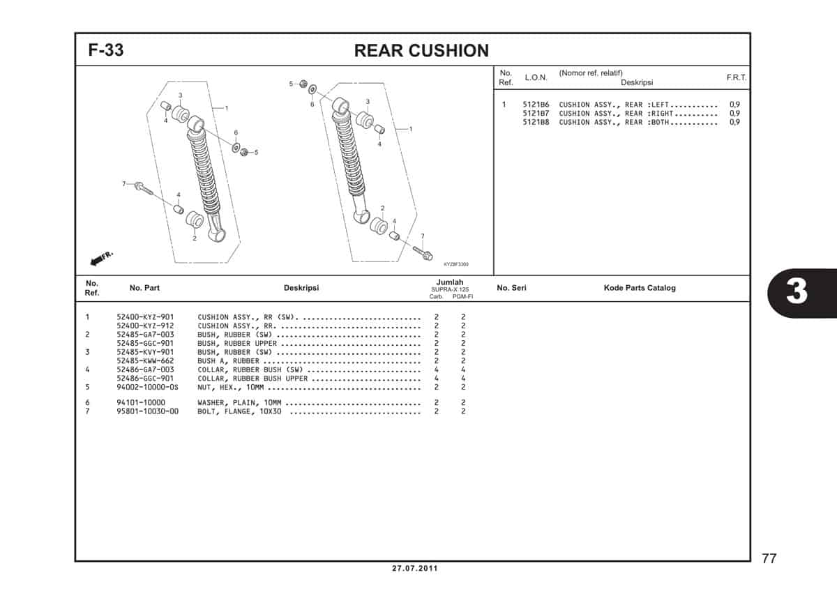  F33 Rear Cushion