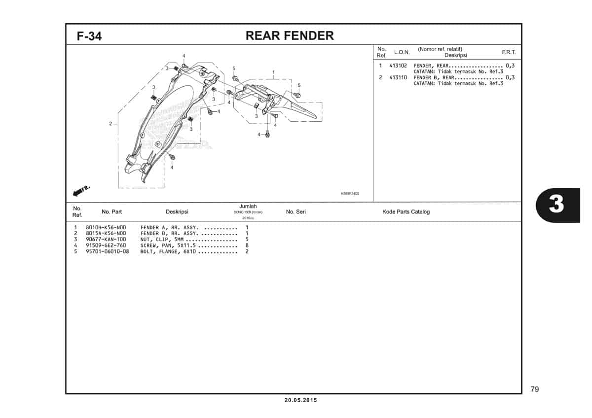  F34 Rear Fender