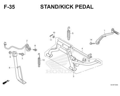 F35 Stand Kick Pedal Thumb