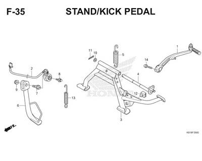 F35 Stand Kick Pedal Thumb