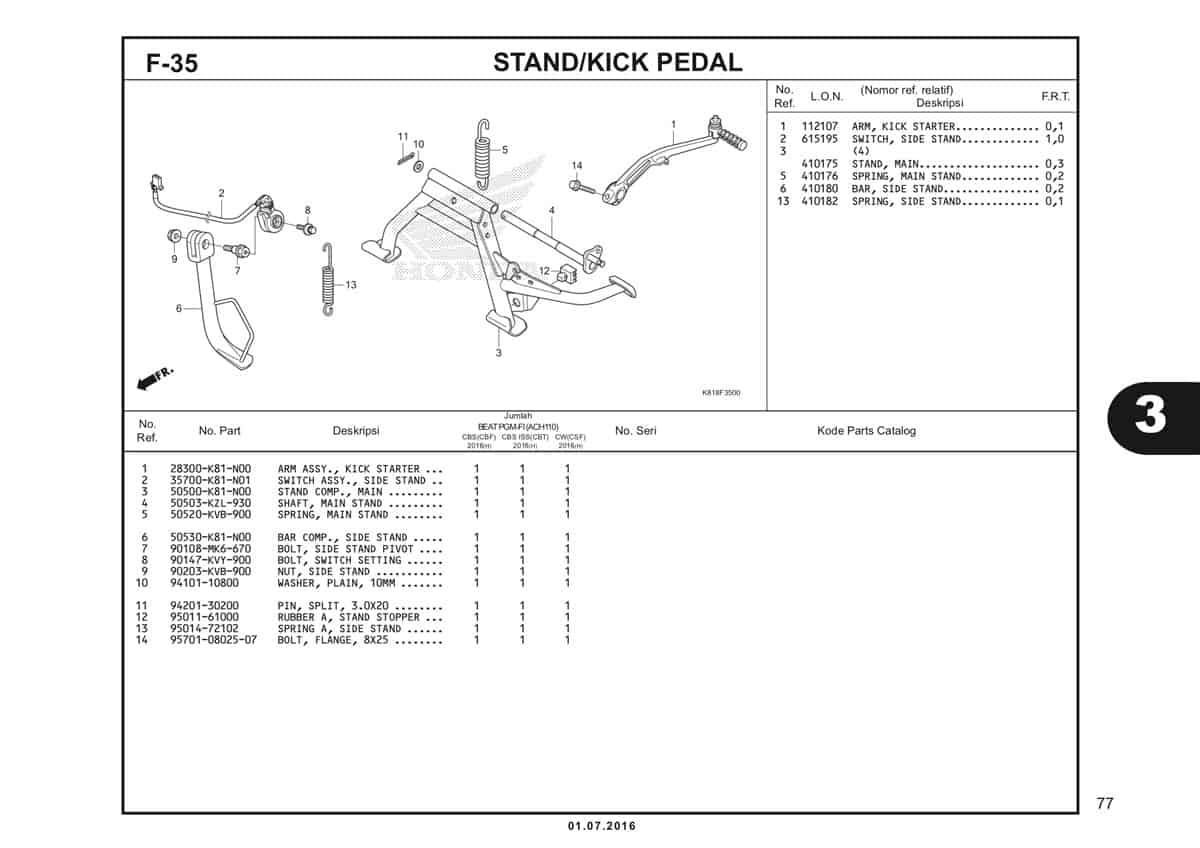  F35 Stand Kick Pedal