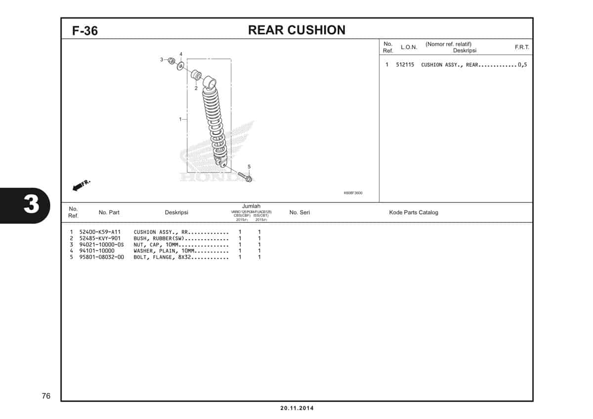  F36 Rear Cushion