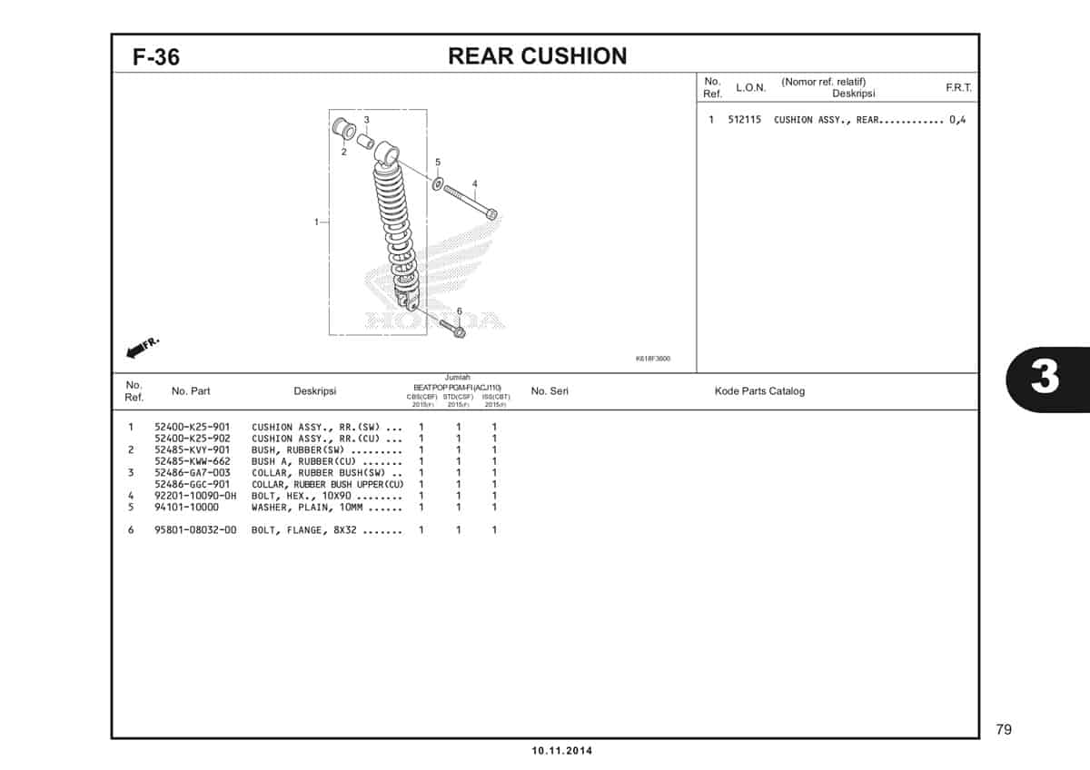  F36 Rear Cushion