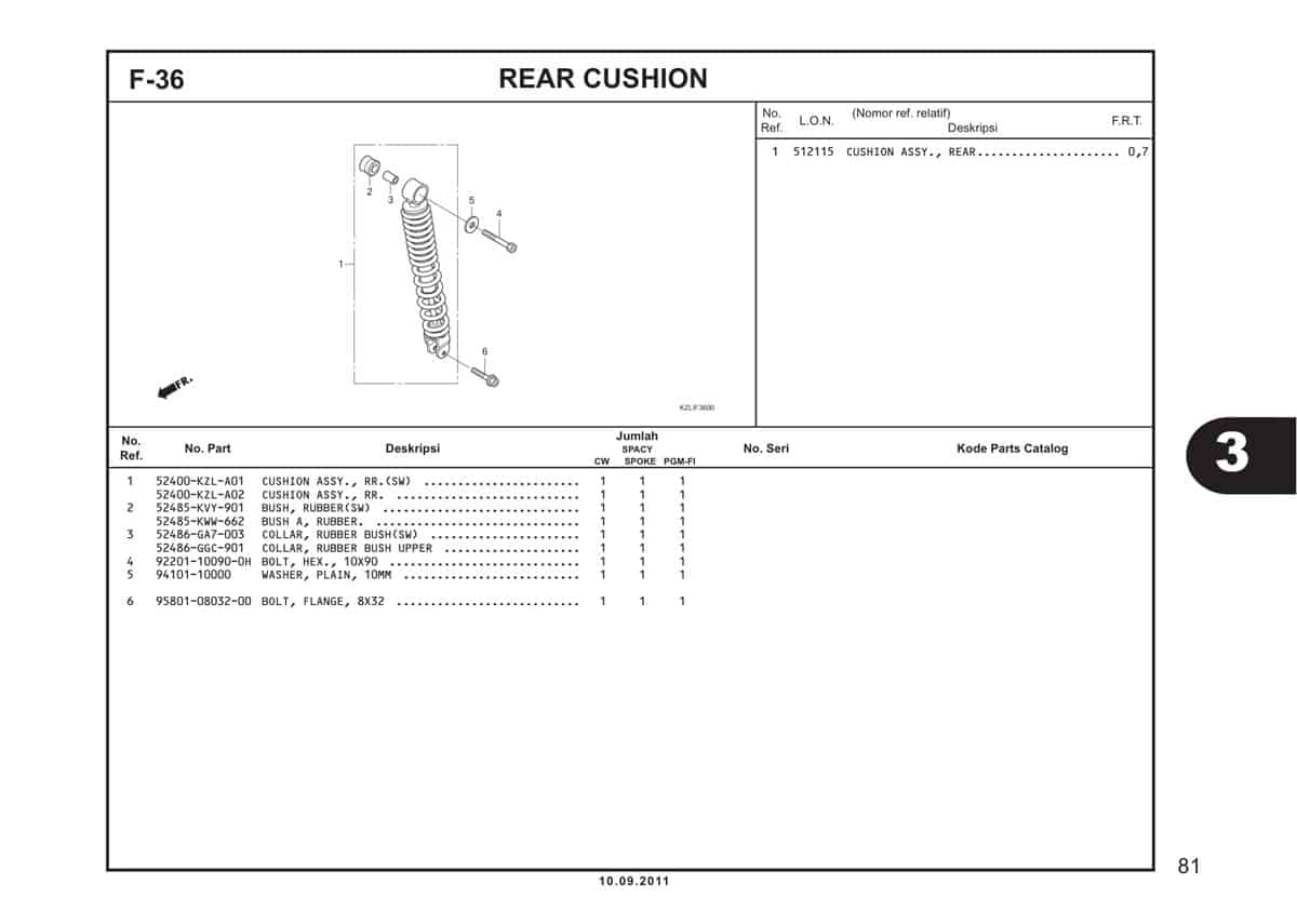  F36 Rear Cushion