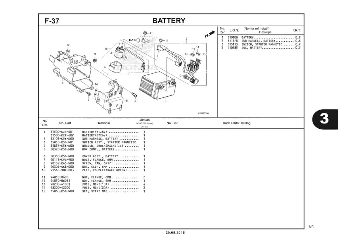  F37 Battery