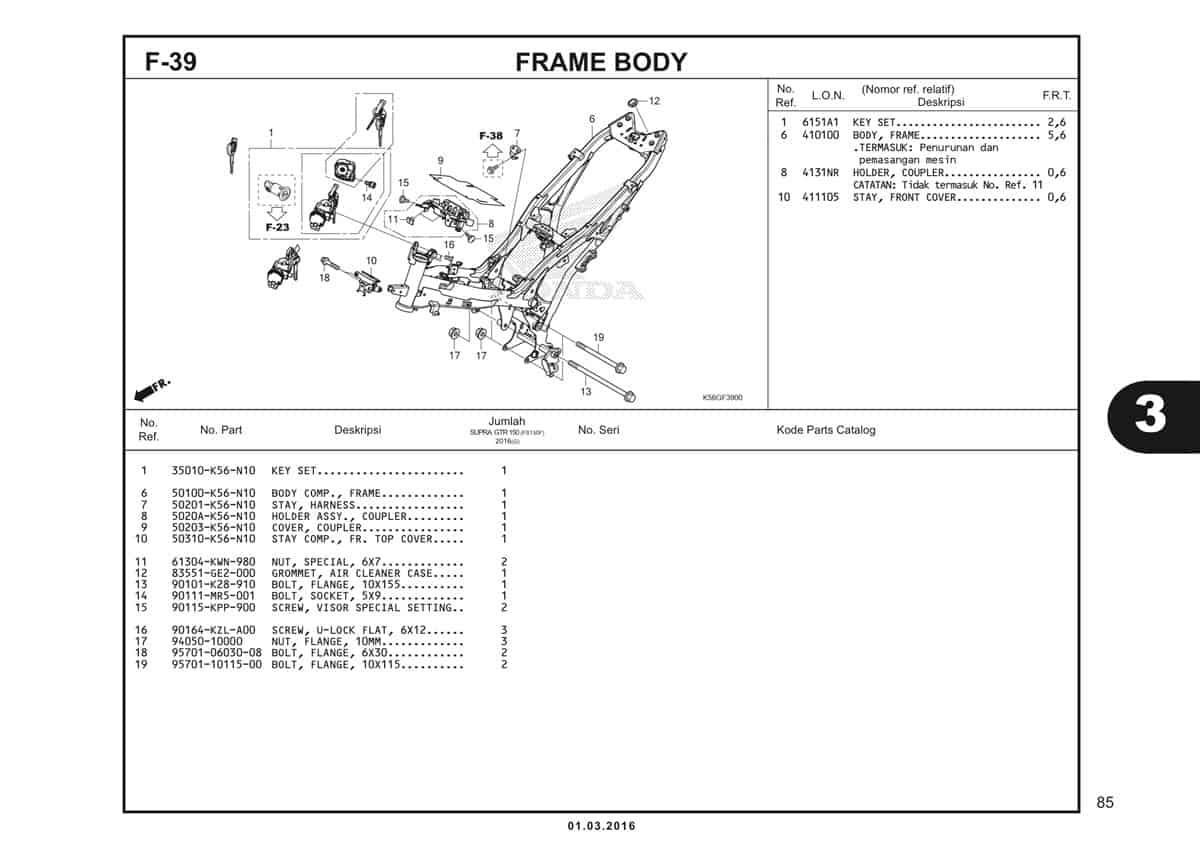  F39 Frame Body