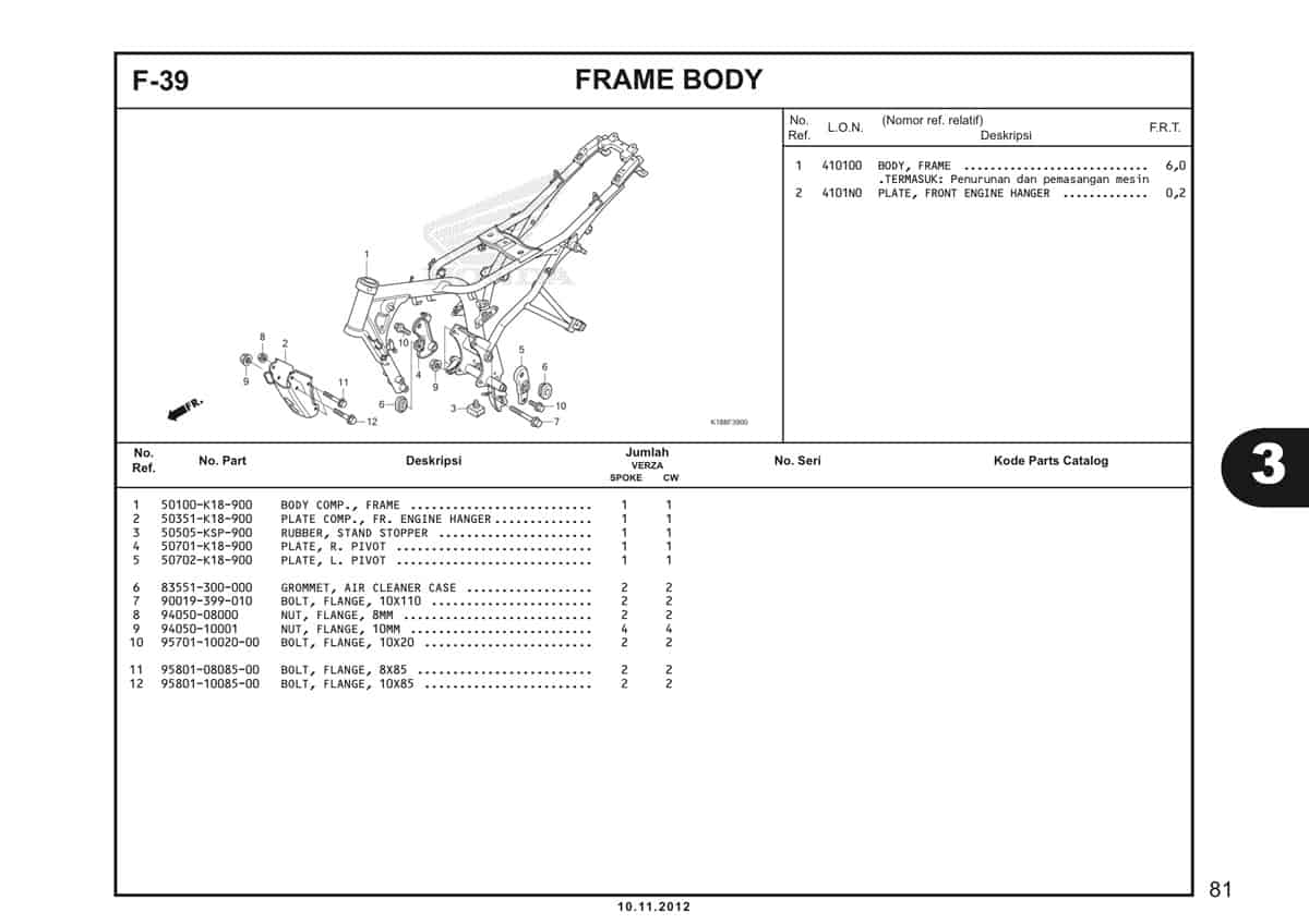  F39 Frame Body