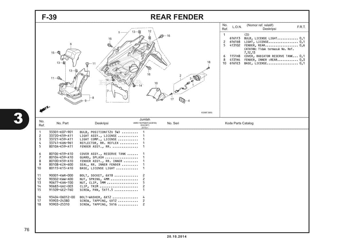  F39 Rear Fender