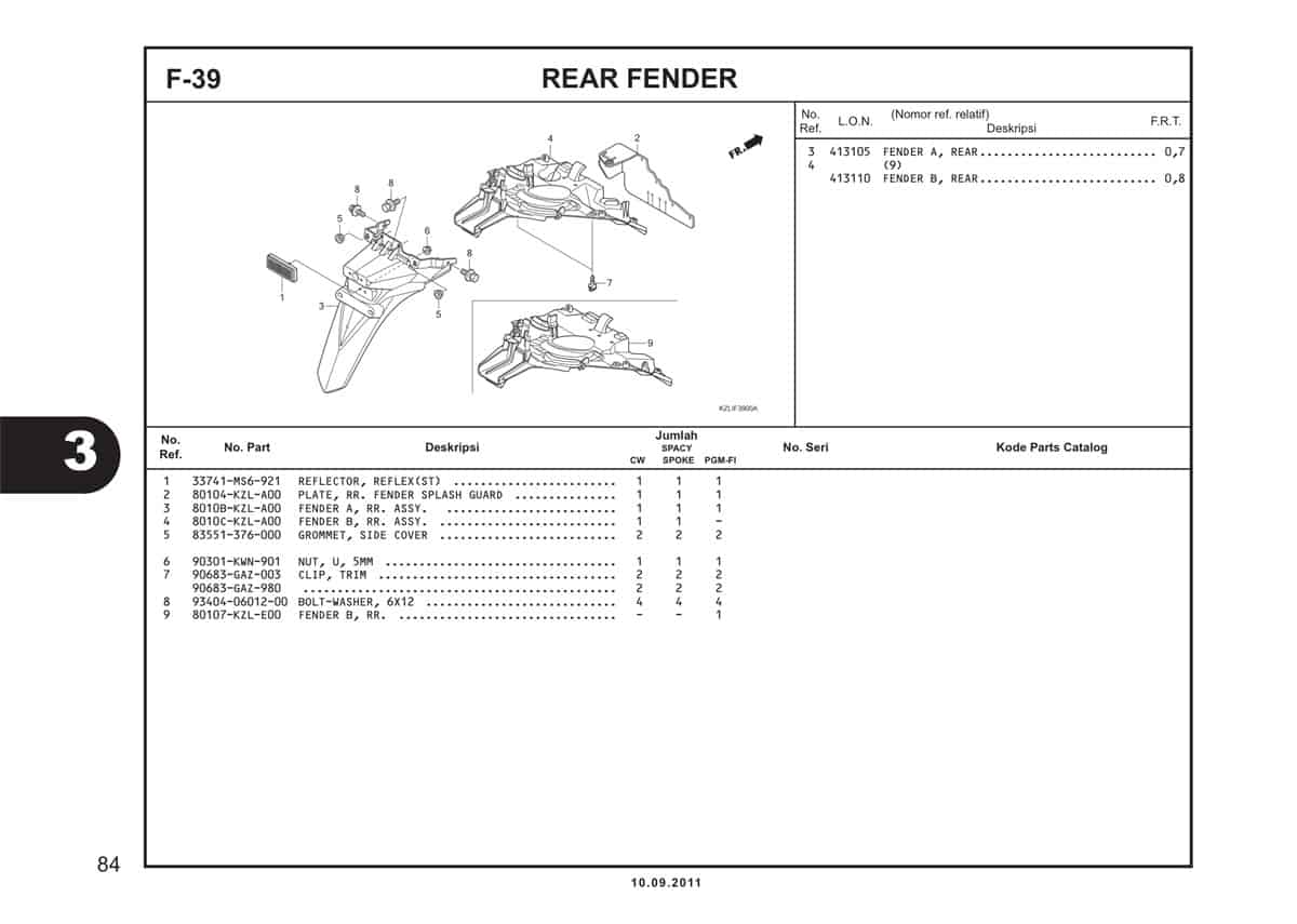  F39 Rear Fender